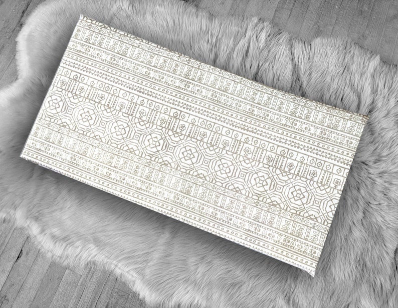 Patchwork Mexican Pattern Beige Ikea Stuva Bench Pad Slip Etsy
