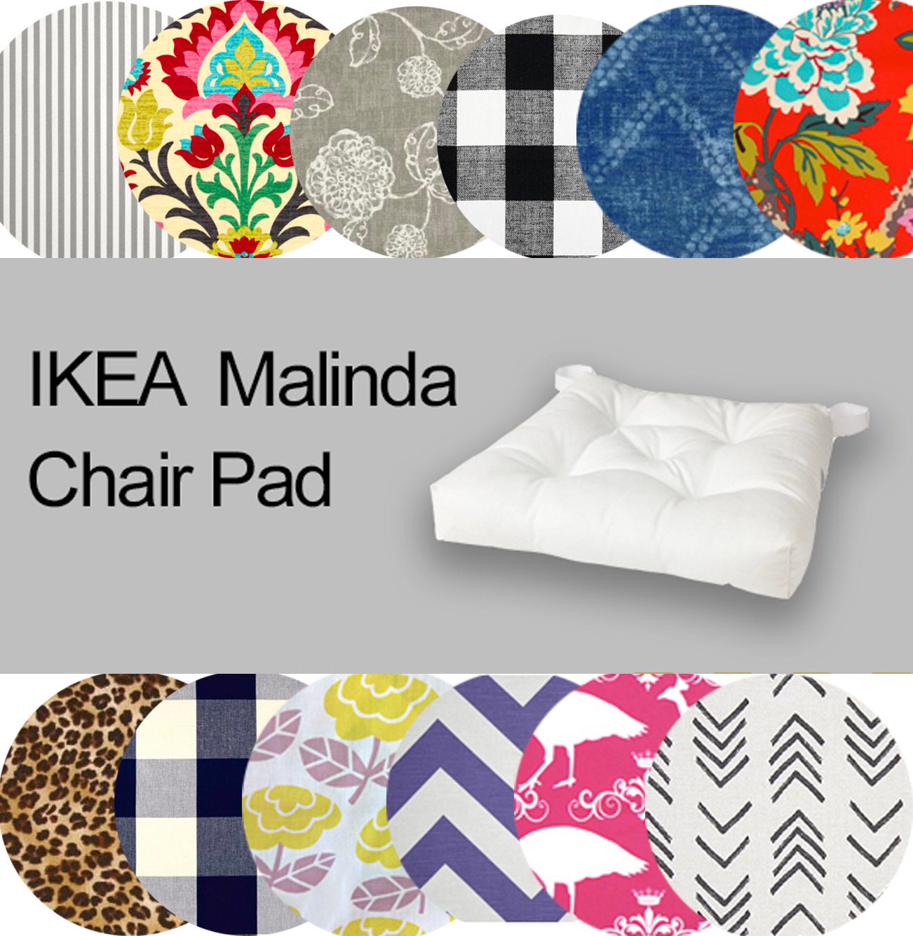 Custom Ikea Chair Pad Cover Custom Ikea Malinda Covers Etsy