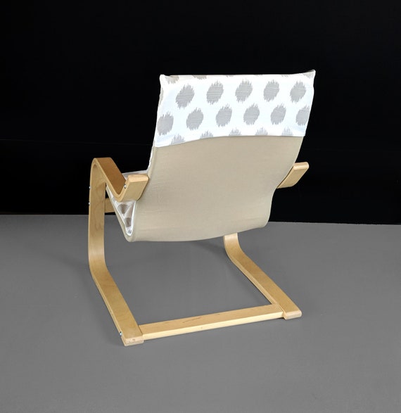 Gray Polka Dot Kids Ikea Poang Chair Cover Custom Childrens Etsy