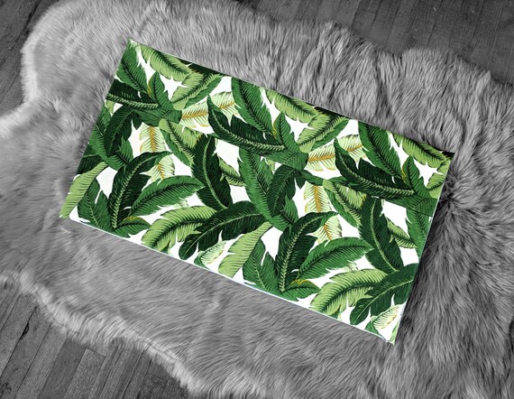 Ikea Bench Pad Slip Cover Outdoor Green Tropical Jungle Etsy