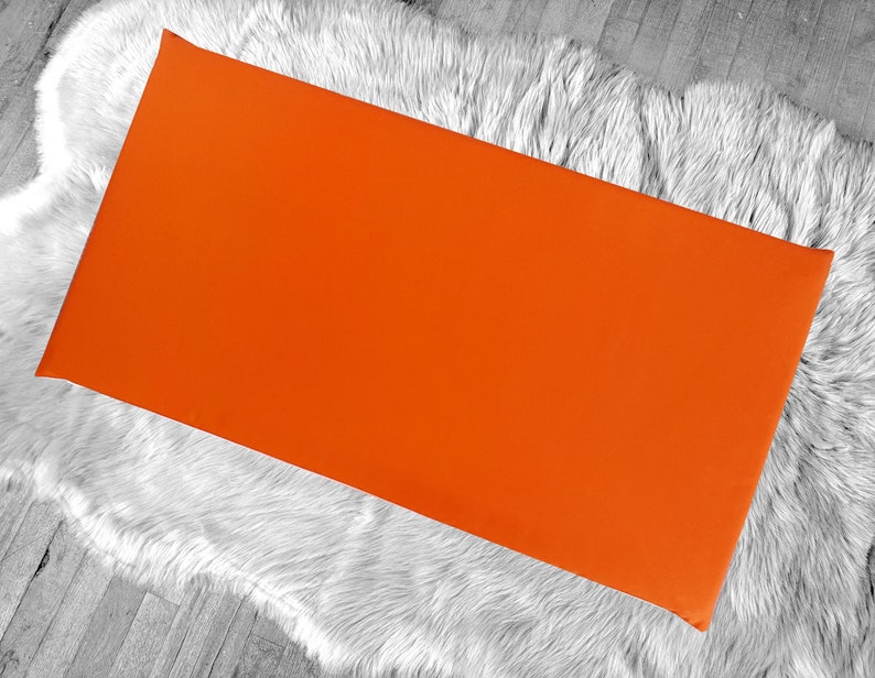 Solid Orange Ikea Hemmahos Bench Pad Slip Cover Etsy