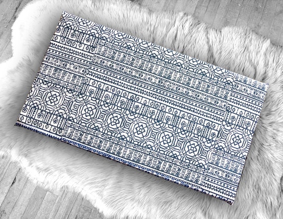 Navy Blue Mexican Pattern Ikea Stuva Bench Pad Slip Cover Etsy
