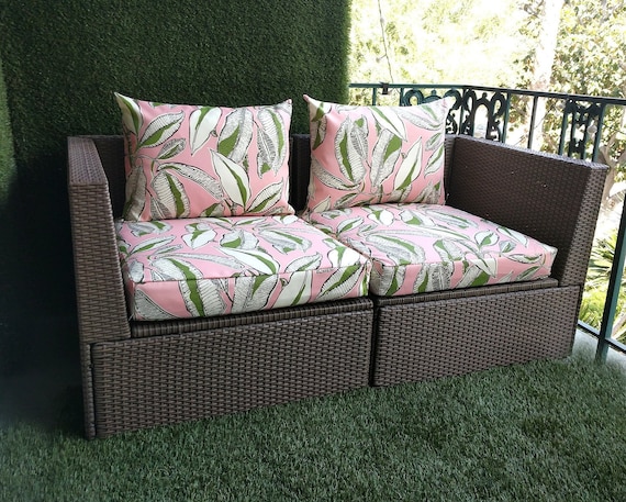 Sale Ikea Outdoor Furniture Covers Pink Jungle Arholma Green Etsy
