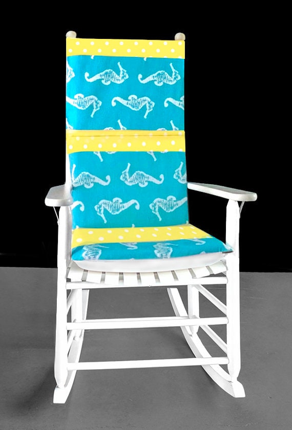 Seahorses Rocking Chair Cushion Cover Nursery Chair Covers Etsy