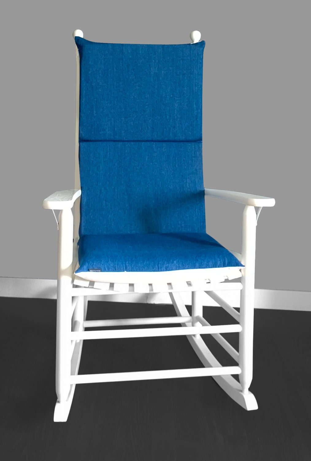 Blue Denim Rocking Chair Cushions