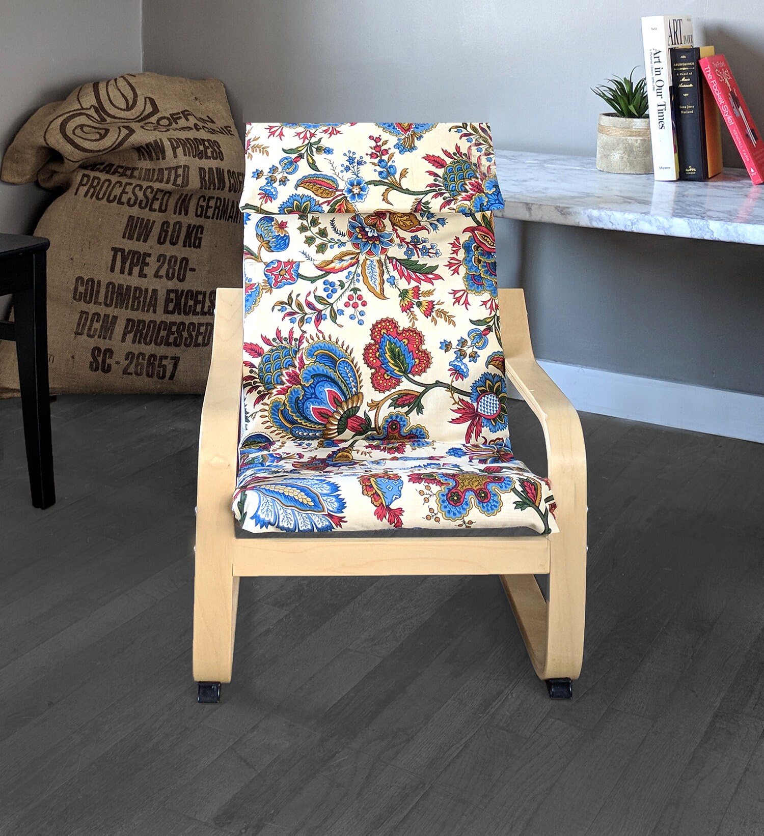 Girls Flowers Ikea Poang Chair Cover Fl Print Seat