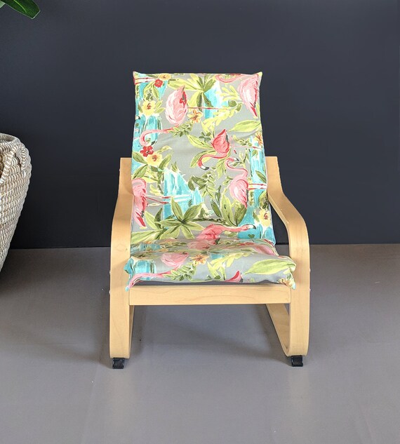 Flamingo Retro Birds Kids Ikea Poang Seat Cover Ikea Nursery Etsy