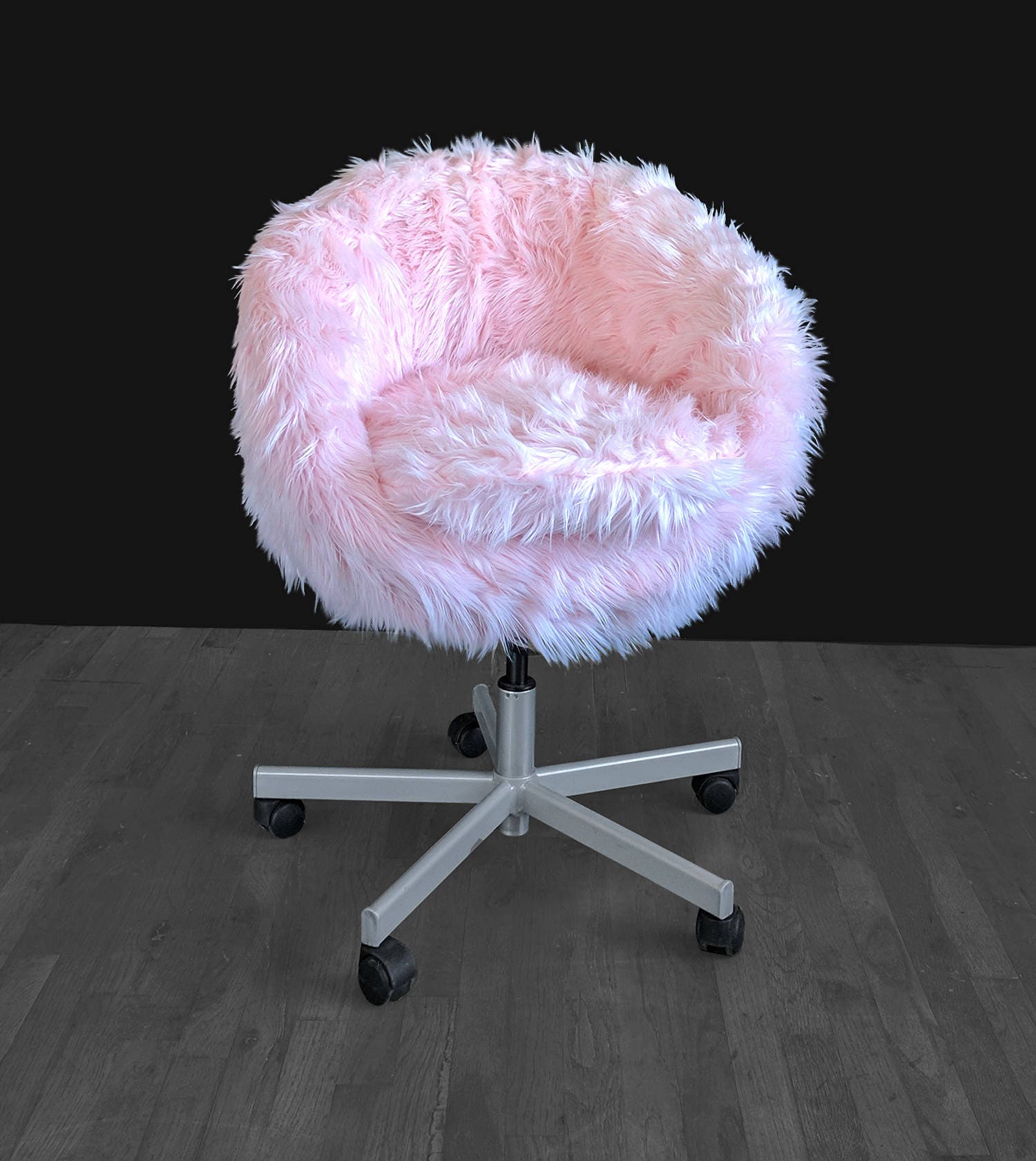 IKEA Pink Fur SKRUVSTA Chair Slip Cover Etsy