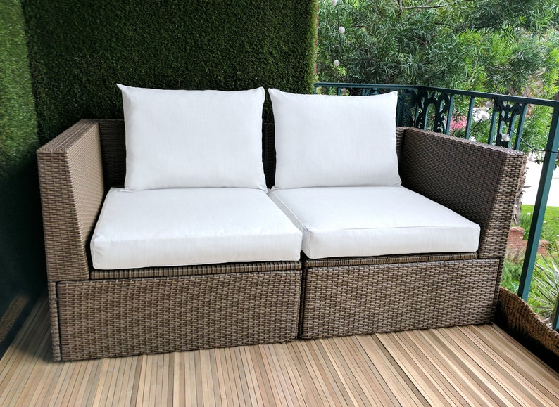 Ikea Cushion Covers Bespoke Arholma Covers Sunbrella White IKEA OUTDOOR Slip Cover Custom Ikea Decor