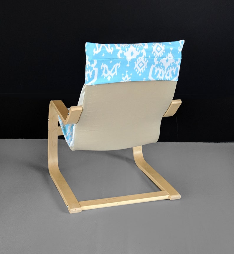 Light Blue Indian Print IKEA KIDS PO\u00c4NG Cushion Slipcover