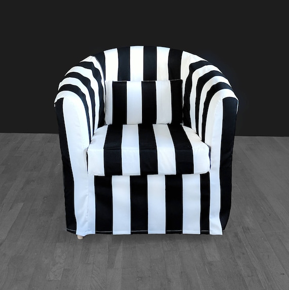 Ikea Tullsta Chair Cover Black White Stripe French Style Summer House Ikea Decor Outdoor Stripe Chair Cover Custom Chair Slip Cover