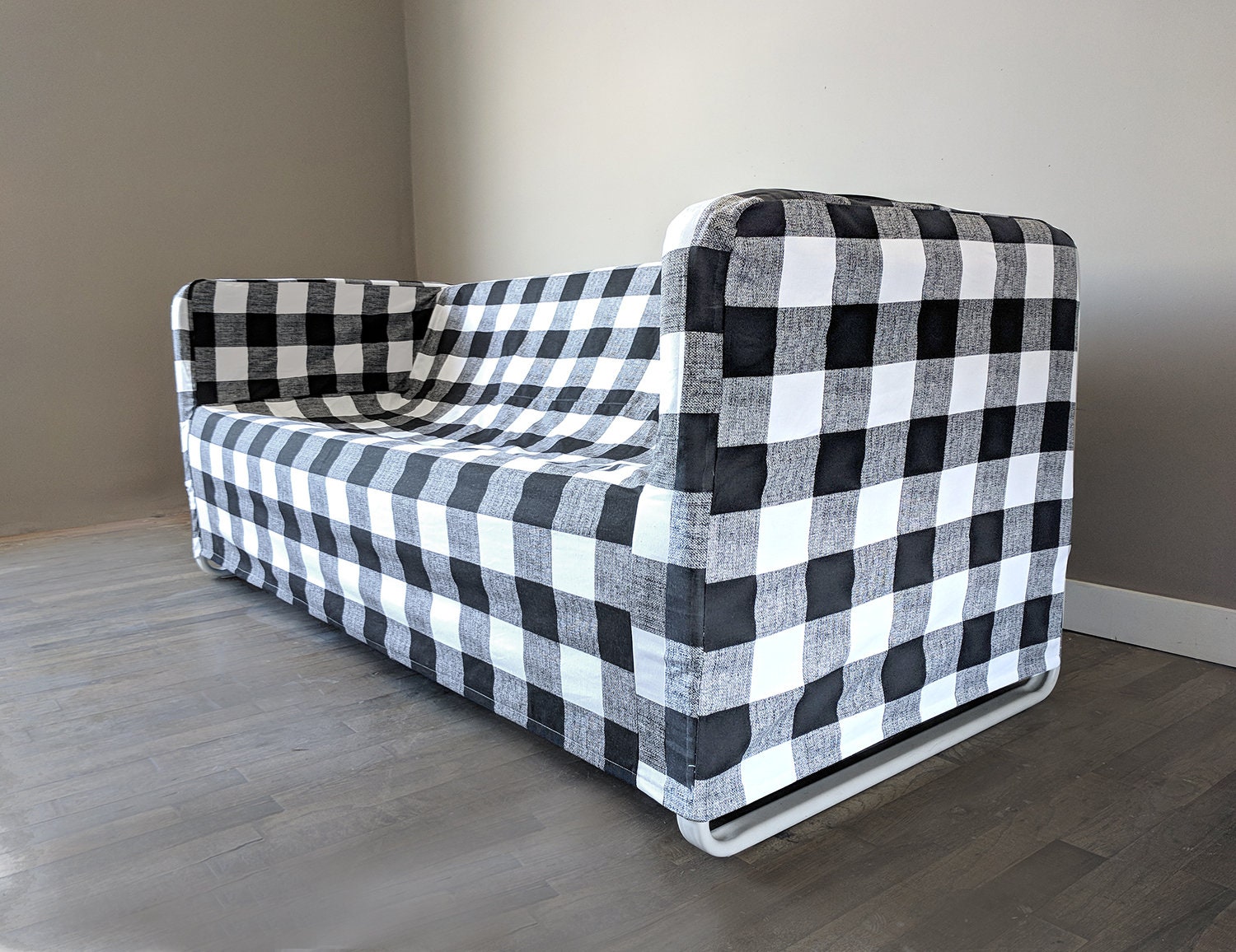3 Seater Ikea Knopparp Slip Cover Buffalo Check Plaid