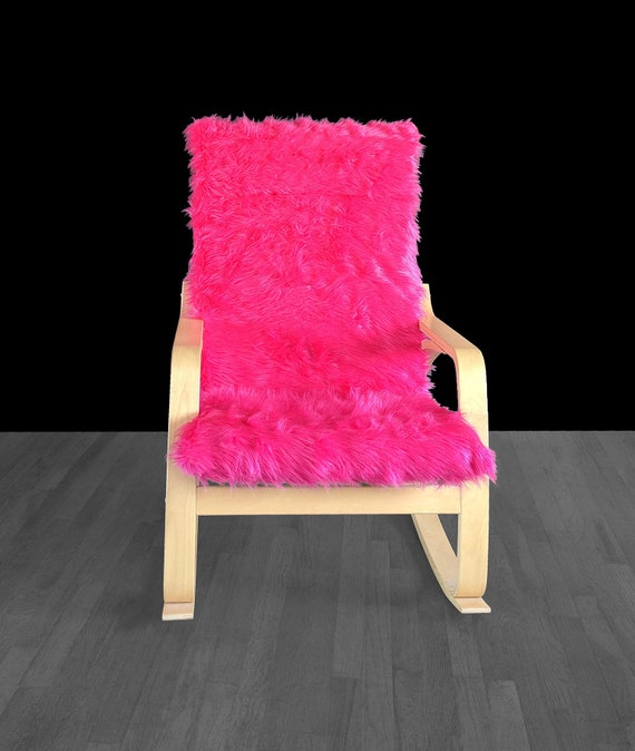 Hot Pink Fur Ikea Poang Cushion Slipcover Custom Fur Ikea Etsy
