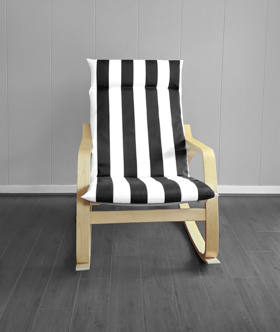 Schwarz Weiss Streifen Ikea Poang Kissen Slipcover Etsy