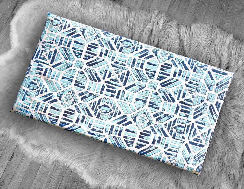 Tribal Indigo Blue Ikea Stuva Bench Pad Slip Cover Etsy