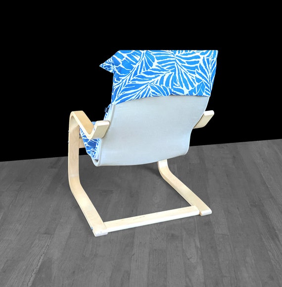 Bright Blue Tropical Palm Leaves Ikea Childrens Poang Cushion Etsy