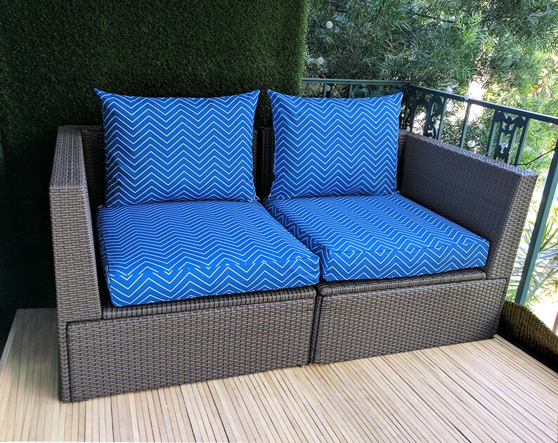 Blue Chevron Ikea Hallo Outdoor Slip Cover Custom Decor Bespoke Arholma Covers Kungso Cushion Home Living Chair Pads Vadel Com Blue Chevron Ikea Hallo Outdoor Slip, Sofa Seat Cushion Covers Ikea