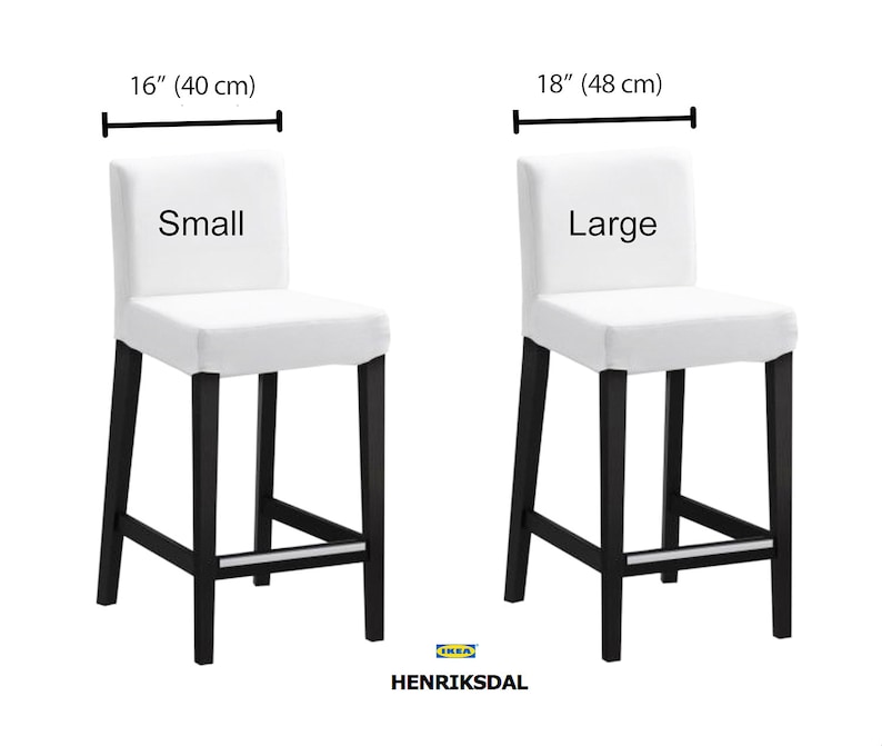 IKEA Bar Stool Chair Cover Red Buffalo Check Print HENRIKSDAL