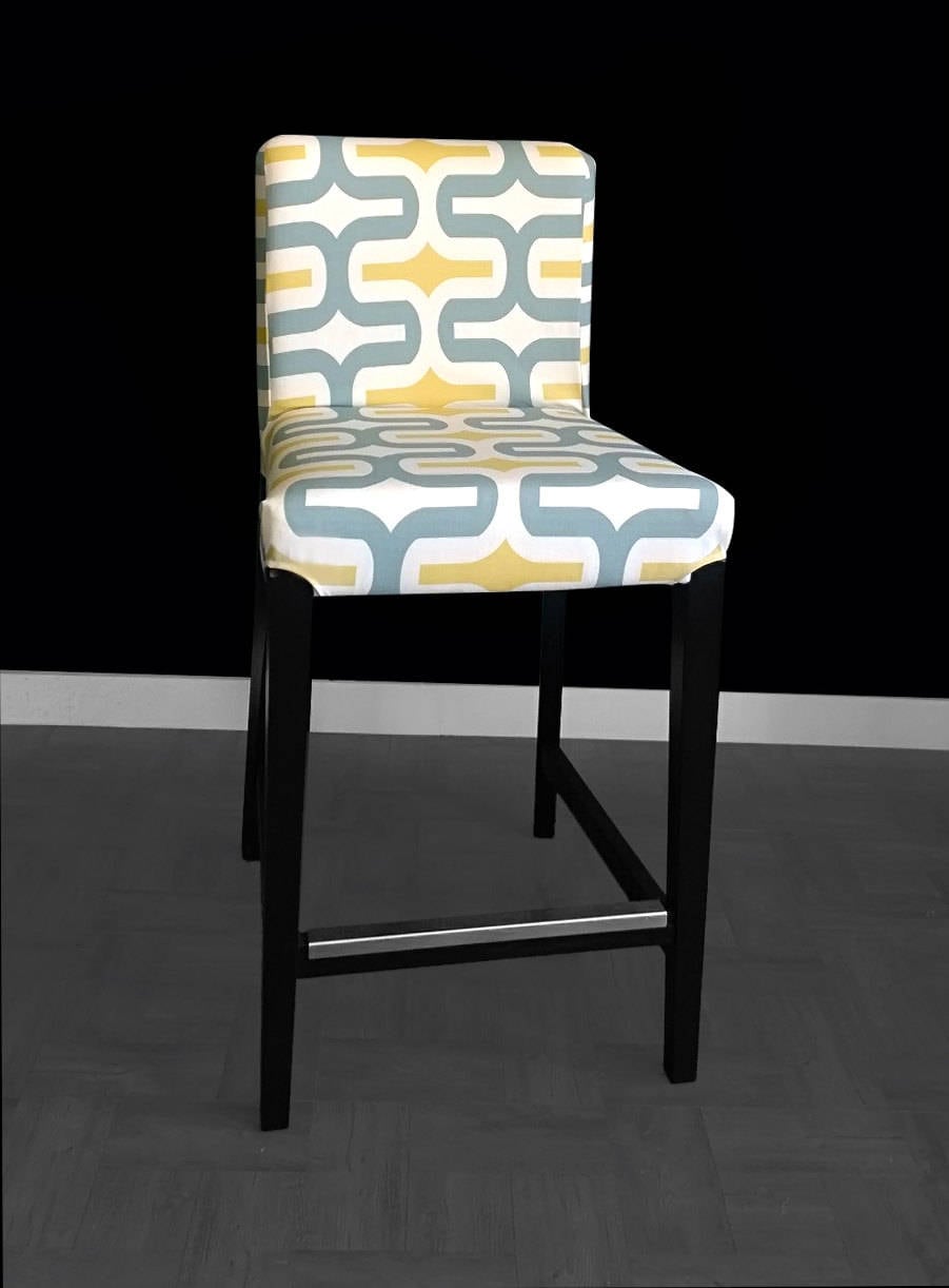 PAIR Patterned IKEA HENRIKSDAL Bar Stool Chair Covers Etsy