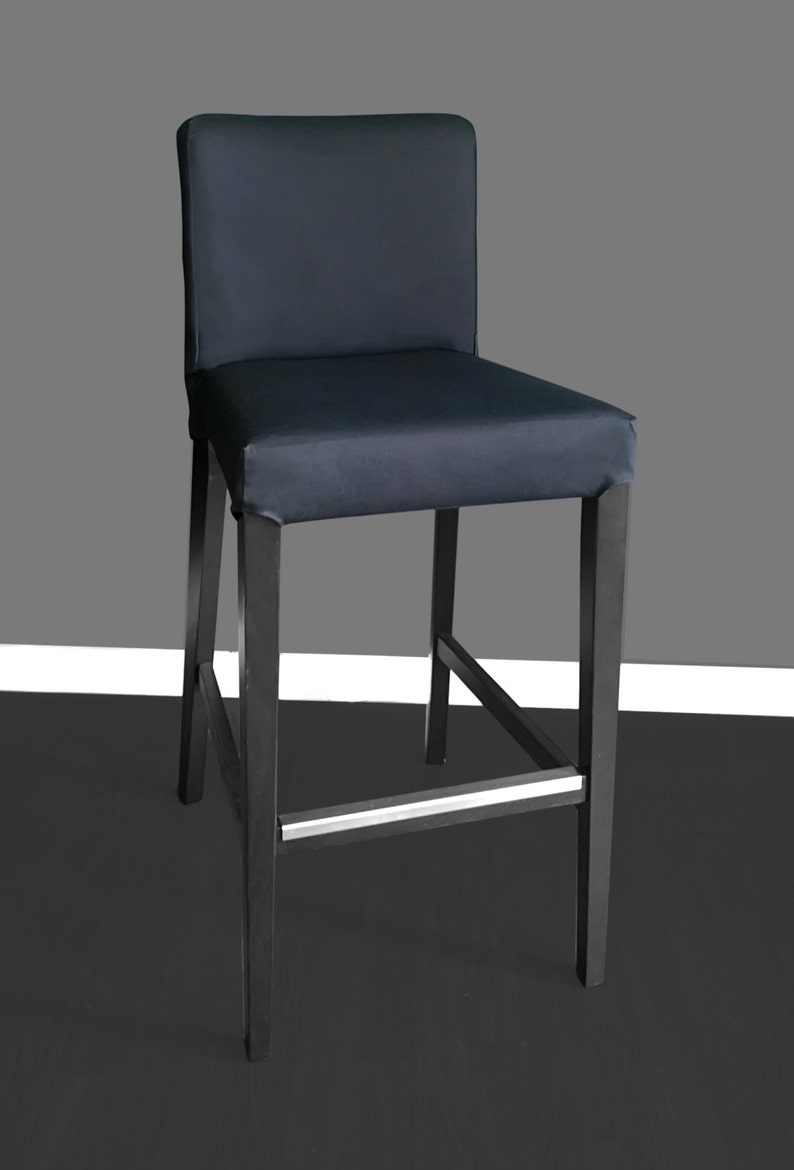 Black Ikea Henriksdal Stool Chair Cover Image 0