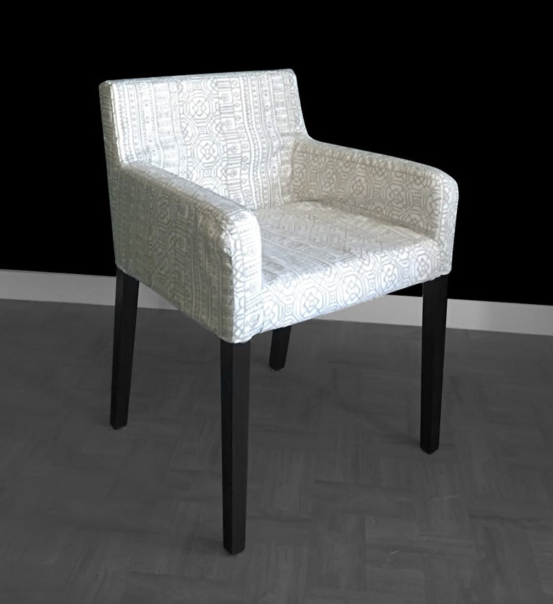 Ikea Nils Chair Slip Cover Tribal Print Beige Devada Image 0