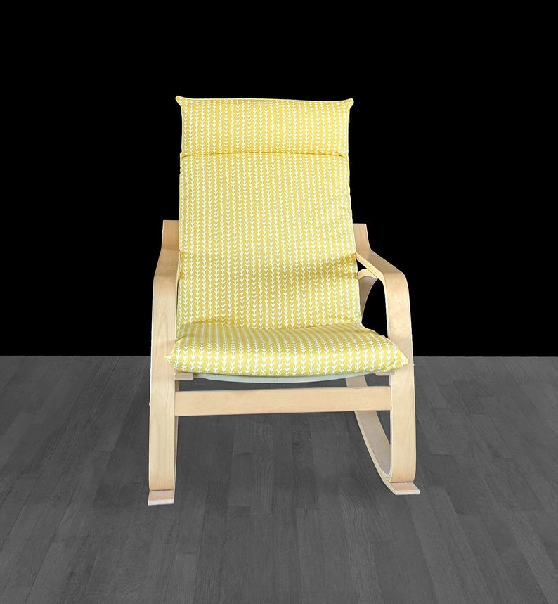 Yellow Vine Bold Pattern Ikea Poang Chair Cover Etsy