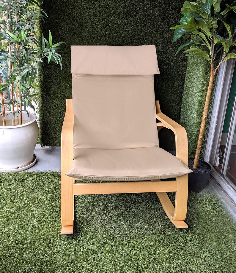 Sale Solid Tan Beige Ikea Poang Chair Cover Etsy
