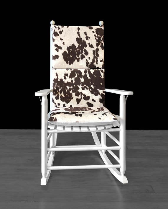 Reserved Listing Cow Print Rocking Chair Cushion Cowhide Etsy