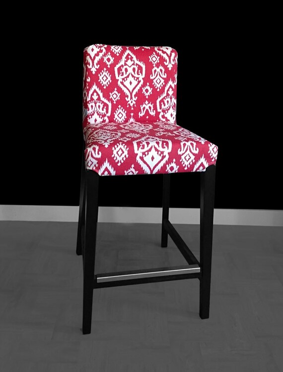 Ikea Henriksdal Red Ikat Bar Stool Chair Cover Ikea Henriksdal Red Ikat Bar Stool Chair Cover
