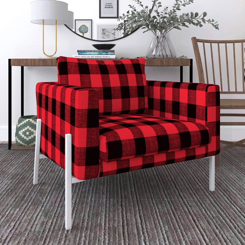 IKEA Furniture Covers Seat Covers Buffalo Check Plaid Etsy