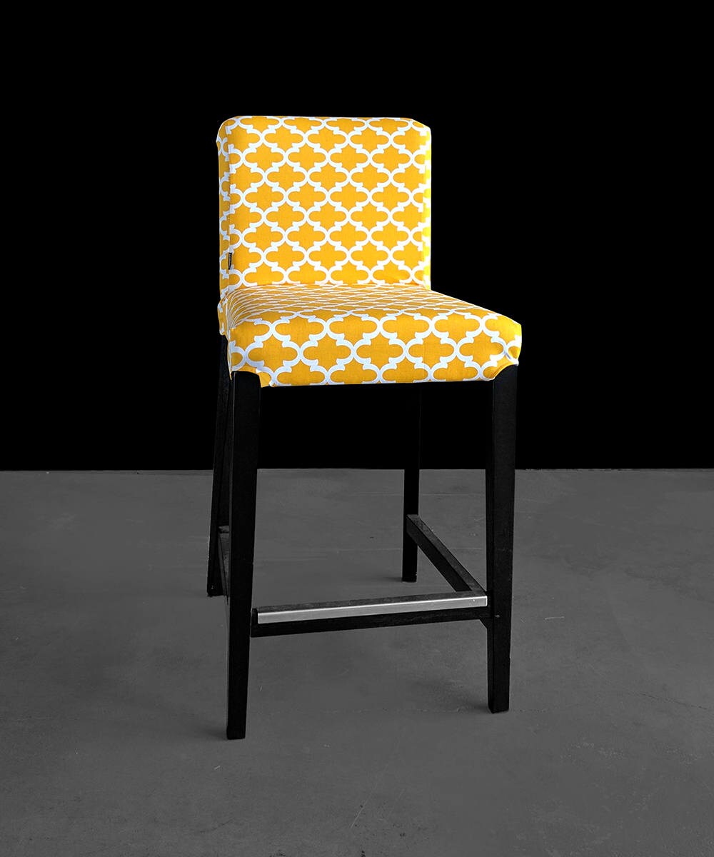Yellow IKEA HENRIKSDAL Bar Stool Chair Cover Etsy