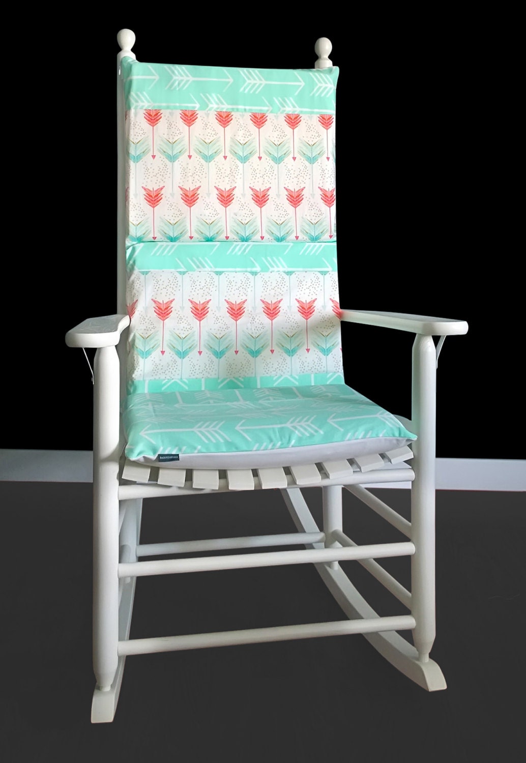 mint arrows custom rocking chair pad