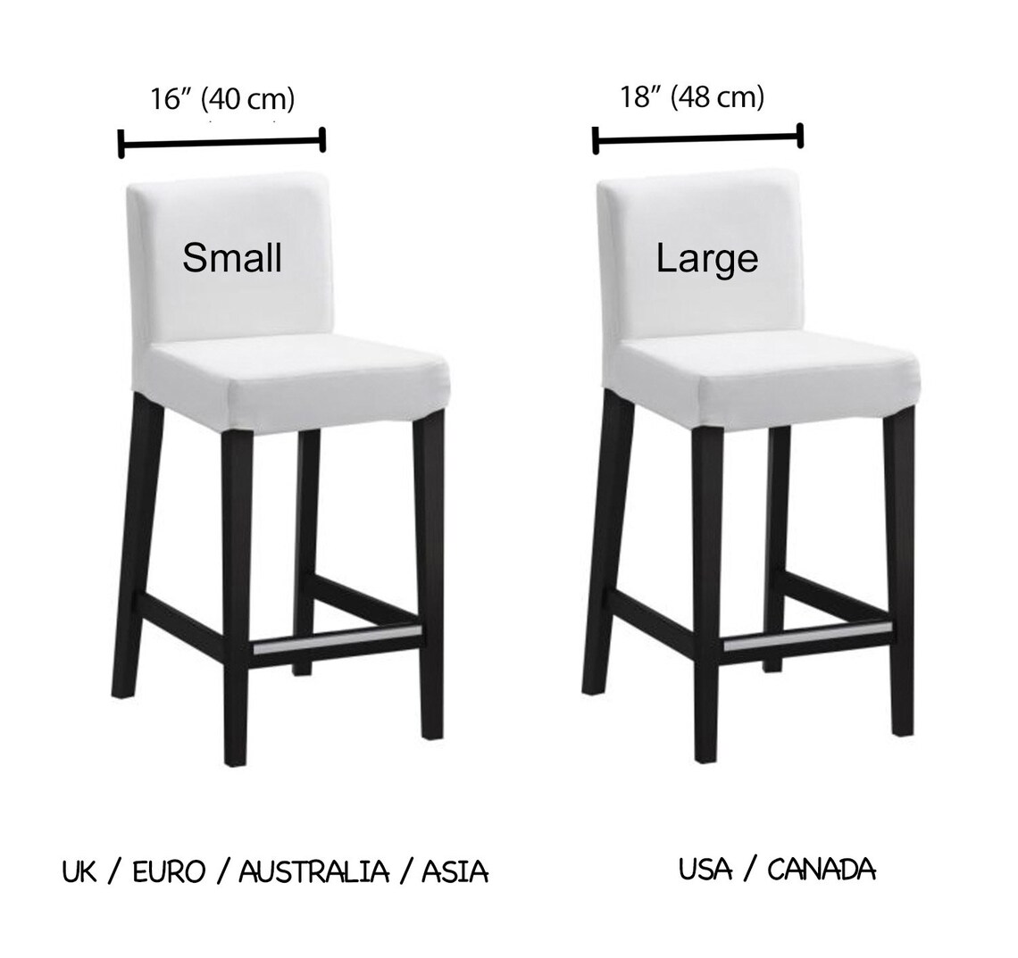 IKEA HENRIKSDAL Bar Stool Chair Cover Cow Print Ikea Slip Etsy