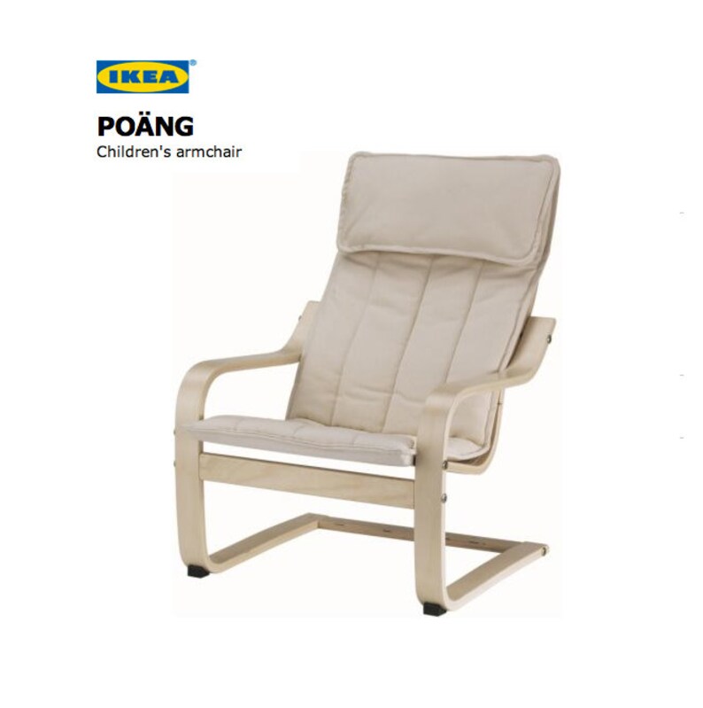Green Palm Leaves IKEA KIDS PO\u00c4NG Cushion Seat Cover