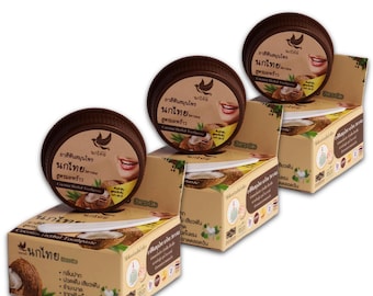 Thaise natuurlijke whitening-tandpasta NOKTHAI met kokosextract, set van 3 x 25 g