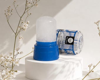 Deodorantstift med naturlig alunkristall, oparfymerad mineralsaltdeodorant (45 g)