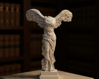 Winged Victory of Samothrace Statue | Nike Goddess Sculpture | Ancient Greek Roman Art Decor | Classical Home Office Desk Bookshelf Ornament
