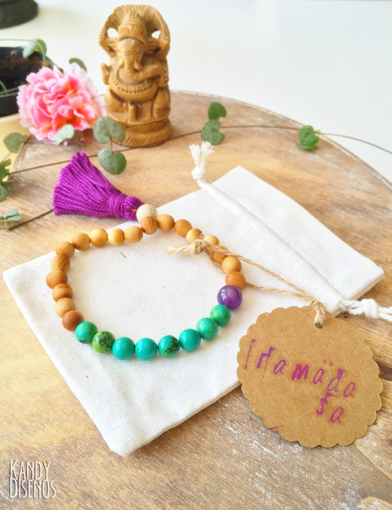 Tassel Bracelets RaMaDaSa Mala bracelets for Healing Agate Amethyst Bracelet sold individually or bracelet set