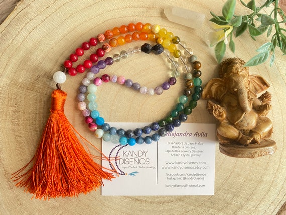 Chakra Mala Necklace. Chakra Pendant Chakra Stones 6mm. 108 - Etsy