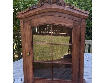 Armario de pared de mediados de siglo, botiquín vintage, almacenamiento para baño estilo teca