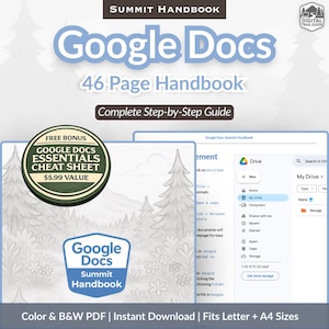 Google Documenten voor beginners | Stapsgewijze handleiding van 46 pagina's – afdrukbare pdf