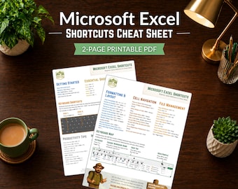 Excel Shortcuts Cheat Sheet | Printable Quick Reference PDF