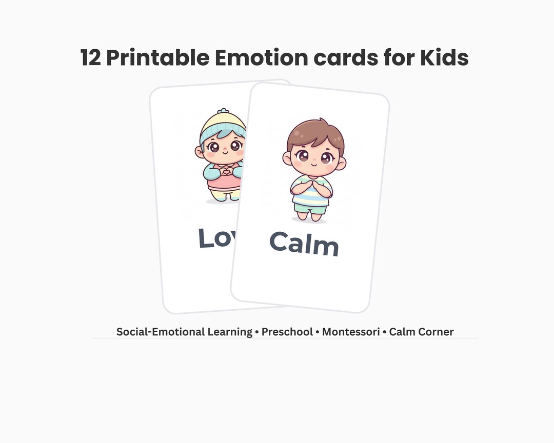 Feelings Flashcards Set – Calm Corner & SEL Tool - Etsy