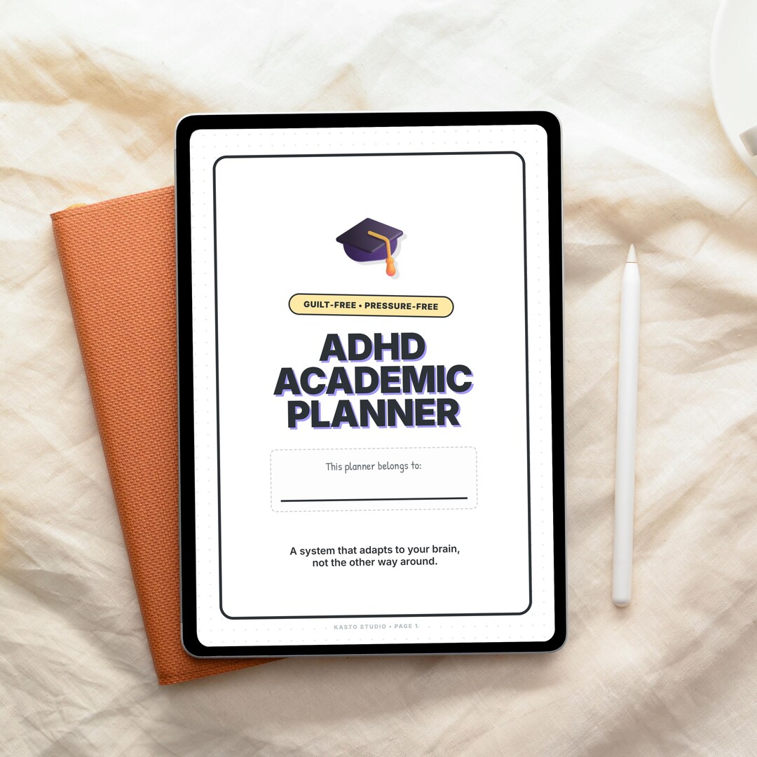 ADHD Digital Academic Planner for Students Neurodivergent Study ...