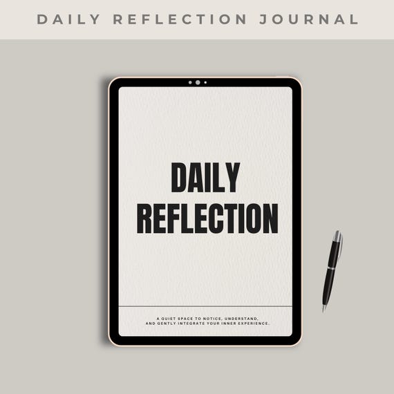 Reflection Journal | Daily Reflection Pages | Minimal Digital Journal for GoodNotes | Printable PDF