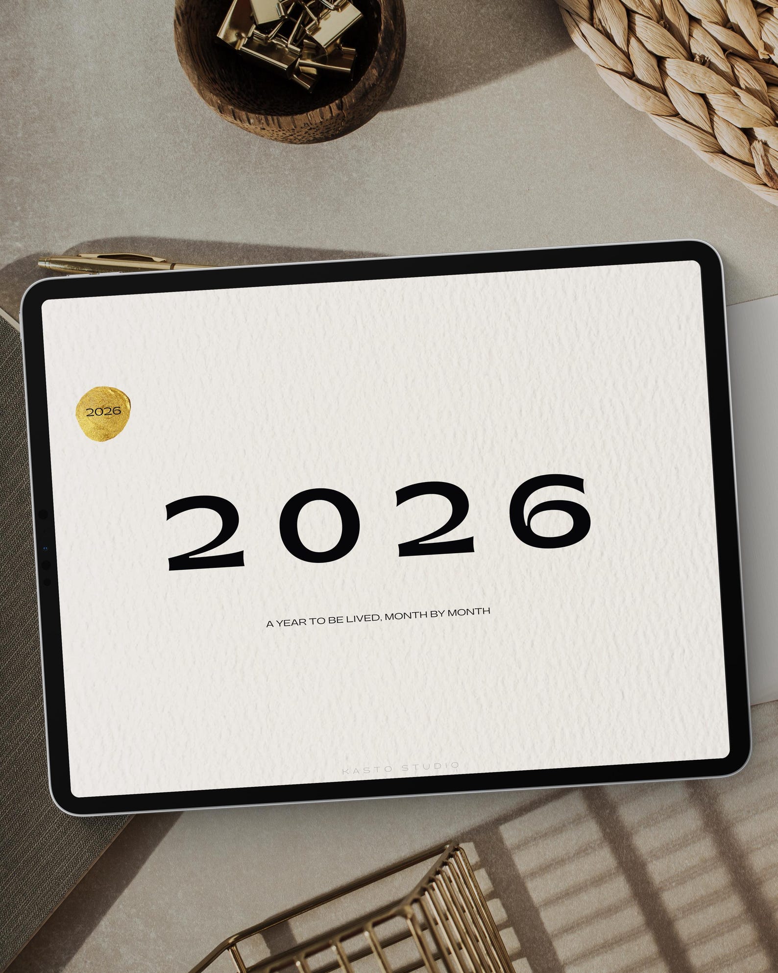 2026 Aesthetic Digital Calendar | Minimalist Monthly Calendar | Desktop ...