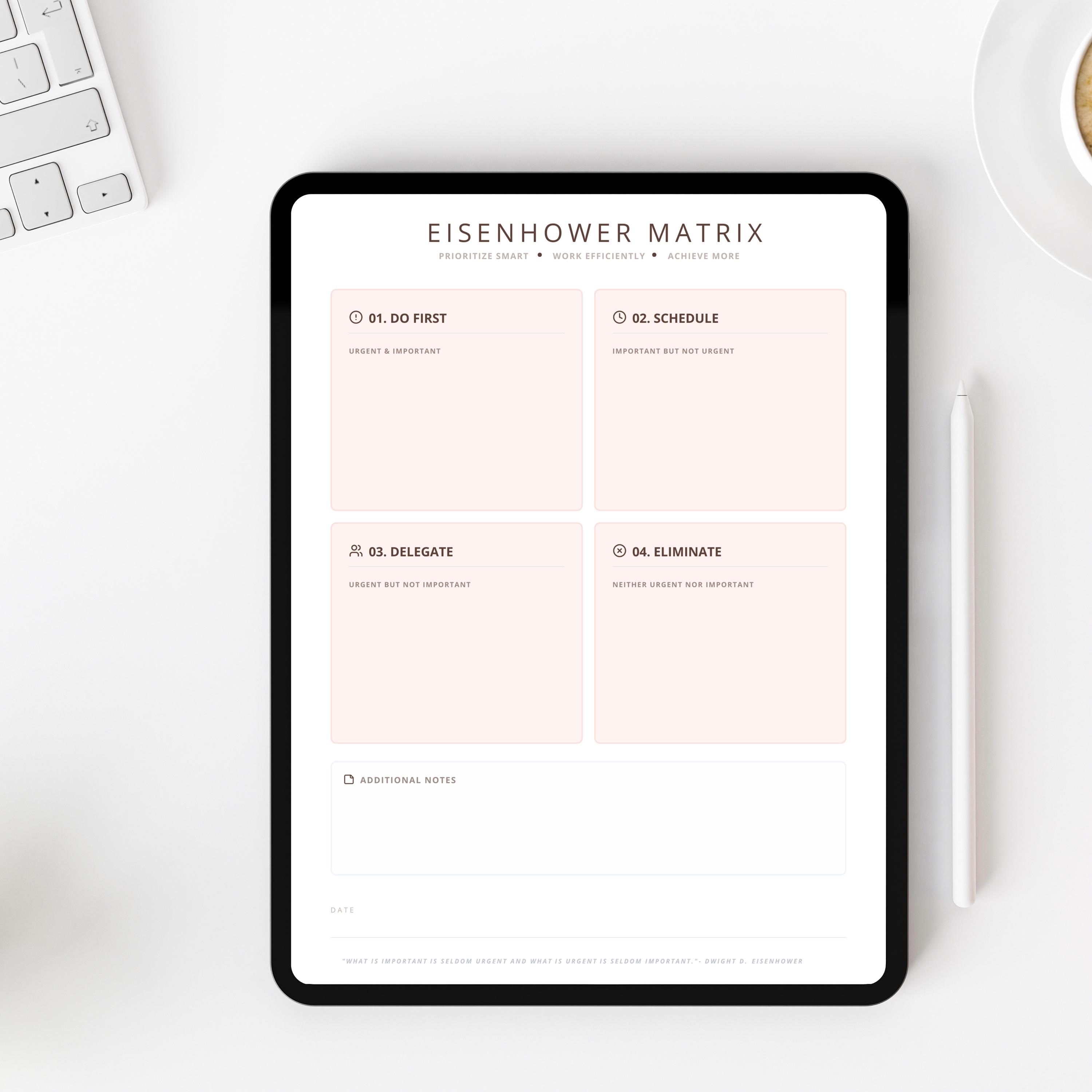 ADHD Eisenhower Matrix Printable | Task Prioritization Tool (PDF ...