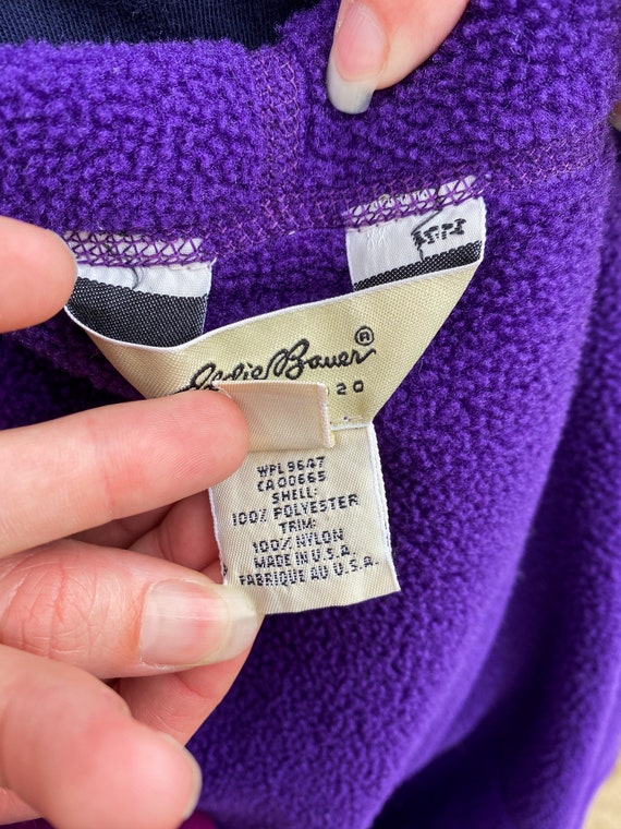 Vintage Eddie Bauer Purple Fleece Zip 