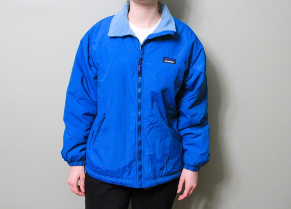 Vintage 1990s L.L. Bean Warm-Up Jacket Fleece Line