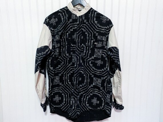 Vintage 1990s Wrangler Collarless Long Sleeve Butt
